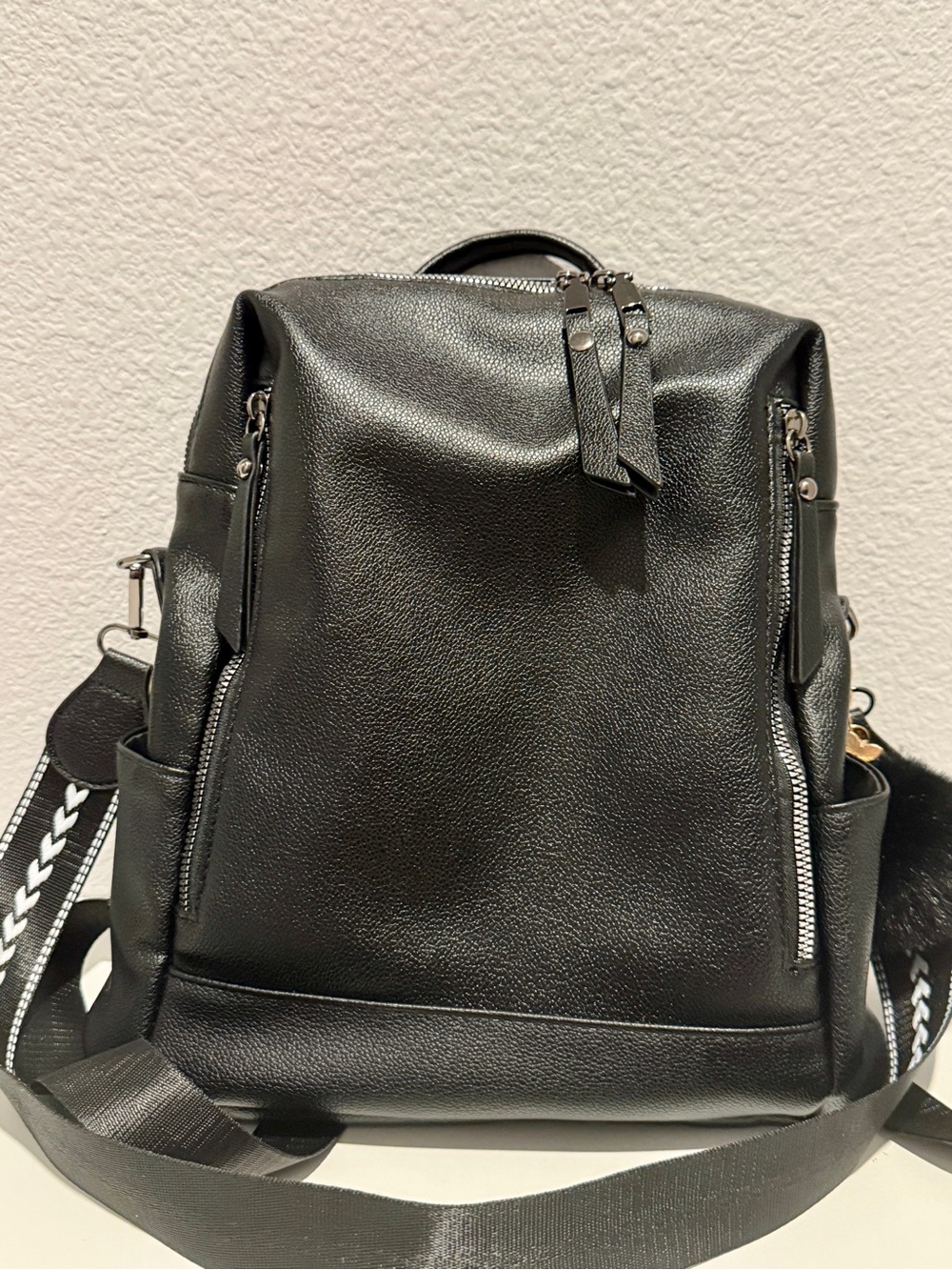 Black Men’s Leather Backpack - Stylish Everyday Carry